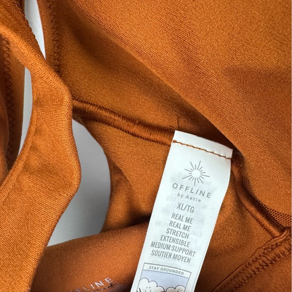 Offline Aerie Bra Bralette Real Me Stretch Medium Support Copper Orange Rust - Picture 6 of 10